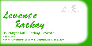 levente ratkay business card